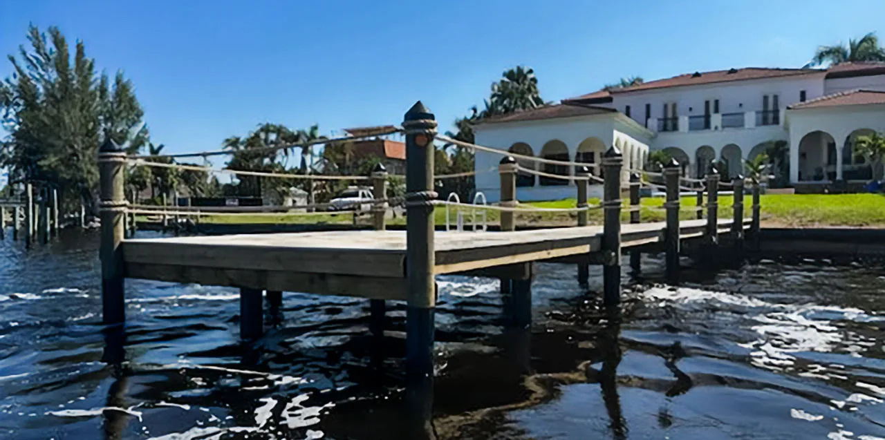 Saltwater dock being evaluated for repair or restoration by Top Notch Docks