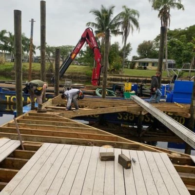 Top Notch Docks active marine construction project
